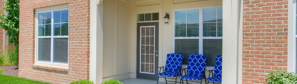 Patio seating in Indianapolis apartments